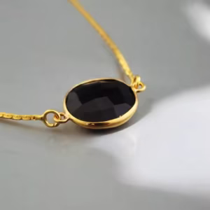 Black Onyx & Diamond Pendant