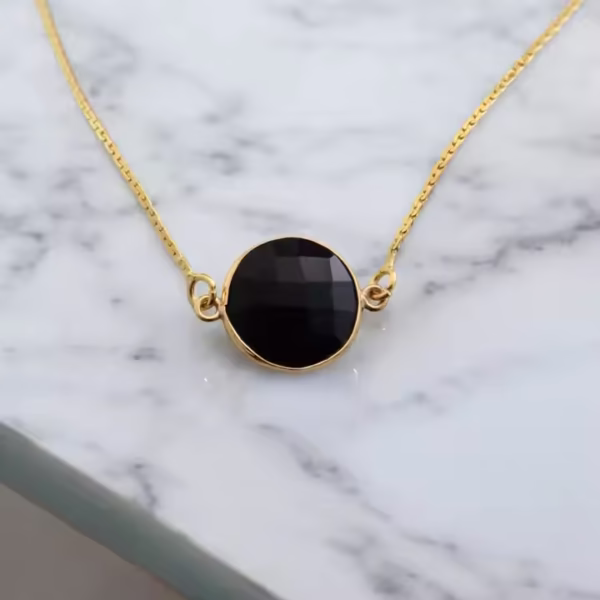 Black Onyx & Diamond Pendant - Image 2