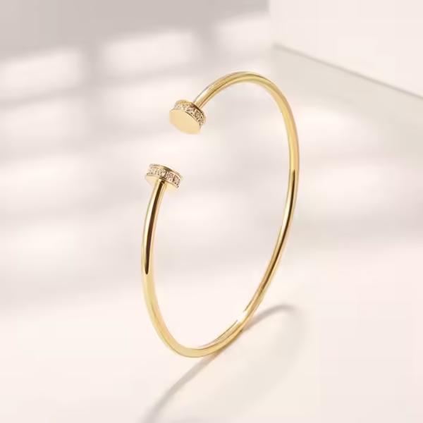 Gold Bar Cuff Bracelet - Image 3