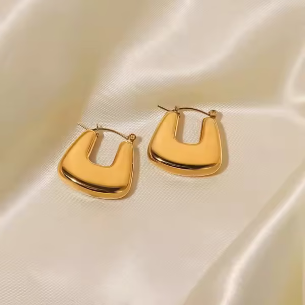 18K Gold Statement Earrings - Image 4
