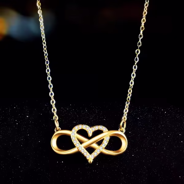 Rose Gold Infinity Necklace - Image 2