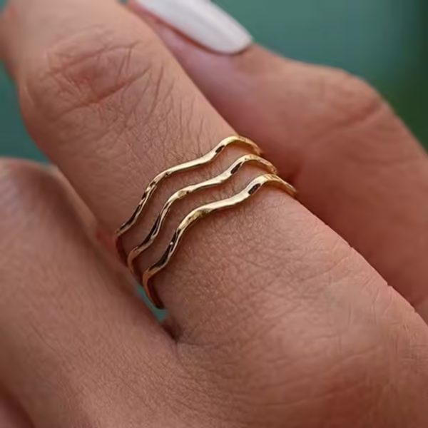 Gold-Plated Statement Ring - Image 2